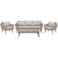 Produktbild: Beliani Lounge, Beige, Kunststoff, 5-Sitzer, Loungemöbel, Loungemöbel-Sets