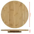 Produktbild: Bambus Servier Platte rund drehbar - 2 Größen - Käse Wurst Gewürz Dreh Teller