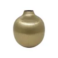 Produktbild: LaLe Living Vase Meliha in Gold, 20 x 22cm Matte Oberfläche als dekorative Tischdeko Blumenvase im Wohnzimmer, Büro und Esszimmer