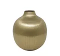 Produktbild: LaLe Living Dekovase Blumenvase Meliha in Gold, 20 x 22 cm mit strukturierter Oberfläche, aus Aluminium