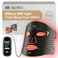 Produktbild: INIA LED Maske Gesicht – LED Gesichtsmaske Lichttherapie mit 4 Modi, 850 nm NIR, rote und blaue, 220 Perlen Red Light Therapy Face Mask, Aufladbar Rotlicht Maske Gesicht (2600 mAh) für Anti-Aging