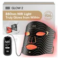 Produktbild: LED Gesichtsmaske Lichttherapie 4 Modi Infrarot Rot Blau Anti-Aging