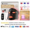 Produktbild: Maske Gesicht – LED Gesichtsmaske Lichttherapie mit 4 Modi 850 nm NIR 220 Perlen
