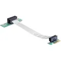 Produktbild: Riser Karte PCI Express x1 > x1 mit flexiblem Kabel 13 cm links gerichtet, Riser Card