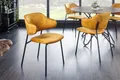 Produktbild: riess-ambiente Armlehnstuhl VOGUE senfgelb / schwarz (Einzelartikel, 1 St), Esszimmer · Samt · Metall · mit Armlehne · Retro Design