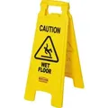 Produktbild: Rubbermaid Warnschild Caution Wet Floor FG611277YEL 2seitig gelb