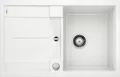 Produktbild: BLANCO Metra 45S - Spülbecken - SILGRANIT - 1 Becken - umschaltbare Auffangschale - automatischer Ablauf - inklusive Siphon - weiß