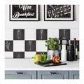 Produktbild: K&L Wall Art Fliesenaufkleber Klebefliese Sticker Set selbstklebend Matt Tafel Schwarz Vintage Küche schwarz 15 cm x 15 cm