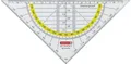 Produktbild: BRUNNEN Zeichenschablone BRUNNEN 104975401 Geometrie-Dreieck bruchsicher 16 cm glasklar