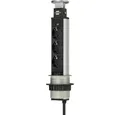 Produktbild: Brennenstuhl Brennenstuhl 1396200003 Steckdosenturm 3fach Silber, Schwarz Schutzkon Steckdosenleiste (Kabellänge 2.00 m)