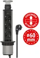 Produktbild: Steckdosenleiste versenkbar 3-fach 2m 2x USB Tower Power silber Brennenstuhl