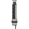 Produktbild: brennenstuhl Tower Power 3-fach Tischsteckdose 2,0 m silber