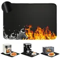 Produktbild: Hitzebeständige Unterlage,60 x 40cm Hitzeschutzmatte,rutschfest Hitzebeständige Matte,Wasserdicht &Feuerfeste Silikonmatte für Luftfritteuse Mikrowelle kaffeemaschine-Hitzebeständig bis zu 500°C