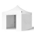 Produktbild: TOOLPORT 3x3m Stahl Faltpavillon, inkl. 4 Seitenteile, weiß - (600037)
