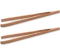 Produktbild: 2x Holz Grillzange natur 48cm Grillbesteck Buchenholz Holzzange geschraubt