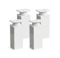 Produktbild: sossai® Möbelfuß Design-Möbelfüße, 4er & 8er Set, höhenverstellbar MFV1, Farbe: Weiß, (4-St), Farbe: Weiß
