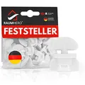 Produktbild: Raumhero Gardinenstopper für Schiene (16X Stopper) - Universal Gardinen Feststeller - Vorhang Stopper für Schienen - 100% Made in Germany, Weiß
