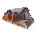 Produktbild: vidaXL Tunnelzelt Tunnel-Familienzelt 8 Personen Grau und Orange Wasserdicht, (1 tlg)