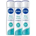 Produktbild: 3 er Pack NIVEA Deo Spray dry active Anti-Transpirant Deororant 3 x 150 ml