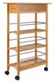 Produktbild: LIVARNO home Küchen Nischenwagen Bambus mit Schublade Küchenwagen