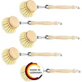 Produktbild: Spülbürste Holzspülbürste 5er Set. Bürstenköpfe austauschbar. Nachhaltige Bürsten aus zertifiziertem Buchenholz und Natur Fibre Pflanzenborsten. Langlebig, praktisch und CO²-neutral - Made in Germany