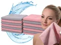 Produktbild: ZOLLNER 14er Set Abschminktücher in 25x25 cm - extra weiches Mikrofaser - wiederverwendbar - waschbar bis 95°C - für einen natürlichen Massageeffekt