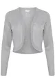 Produktbild: KAFFE Bolero KAankra Damen Bolero Festlich Jäckchen mit Langarm Kurze Strickjacke L, Grey Mel. w. Silver Lurex
