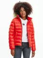 Produktbild: Tommy Jeans Daunenjacke BASIC HOODED DOWN JACKET mit Fellimitat an der Kapuze & Tommy Jeans Logo-Flag