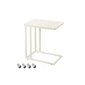 Produktbild: VASAGLE Beistelltisch mit Rollen C-Form cremeweiß B34LNT050W77