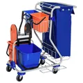 Produktbild: HOMCOM Reinigungswagen, max. Tragfähigkeit: 25 kg, blau/orange - bunt