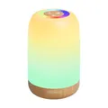 Produktbild: UPXNBOR LED Nachttischlampe Touch Dimmbar mit 256 RGB Farben & 4 Modi, Tischlampe Kabellos mit Timer & Haken, USB Aufladbar, Holzmaserung, Tragbares Nachtlicht für Schlafzimmer, Wohnzimmer