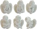 Produktbild: FADEDA Engelfigur 6x FADEDA Engel sitzend, weiß, Höhe in cm: 4,2 (6 St)