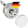 Produktbild: Raumhero Türstopper Wand Edelstahl (1x) Wandpuffer zum Schrauben - 100% Made in Germany - Türpuffer Wand, Türstopper Wandmontage - Edles Design für Zuhause (zum Bohren, Weiß)