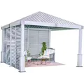 Produktbild: Sojag - Aluminium Pavillon Nanda 1212 Inkl. Seitenwand Champagner 363x363x313 Cm
