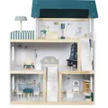 Produktbild: Großes Puppenhaus XXL Traumhaus Set aus Holz mit Zubehör 17 TLG. für Kinder Puppenvilla 62x26,5x77