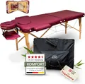 Produktbild: ZEN Massageliege Massagetisch Massagebank Therapieliege mobil klappbar Weinrot