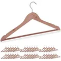 Produktbild: 36 X Kleiderbügel Zedernholz, Mottenschutz Im Kleiderschrank, Edles Design, Eingekerbt, B: 44 Cm, Bügel Set, Natur