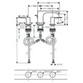 Produktbild: hansgrohe Vivenis, 3-Loch Waschtischarmatur 90 mit Zugstangen-Ablaufgarnitur, Ausladung 150 mm, 75033700