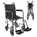 Produktbild: PEPE Mobility Rollstuhl Faltbar Leicht Schmal (38 cm Sitz), Transportrollstuhl für die Wohnung und Schmale Türen, Klappbarer Reiserollstuhl aus S...