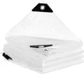 Produktbild: Woltu Schutzplane, Abdeckplane wasserdicht, mit Ösen 140g/m² Gitterplane, transparen
