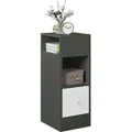 Produktbild: EUGAD Nachttisch schmal, mit Ablagen Schublade, Nachtschrank, Dunkelgrau - Dunkelgrau