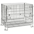 Produktbild: Kongamek Gitterbox verzinkt 1200x800x980mm vorne halb zu öffnen 1000kg Tragkraft