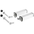 Produktbild: Torband mit Feder für Gartentore SWING40, f. Vierkantrohr, Länge 130 mm, silber