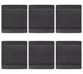 Produktbild: Villeroy & Boch Manufacture Rock Speiseteller quadratisch 6er Set aus Porzellan in der Farbe Schwarz 28cm, 10-4239-2610