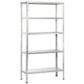 Produktbild: Schulte Fachbodenregal 1000x1900x400mm verzinkt mit 5 Böden aus Metall 65kg Fachlast
