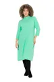 Produktbild: Ulla Popken Damen große Größen Übergrößen Plus Size Strickkleid, A-Linie, Stehkragen, 3/4-Arm blaugrün 62+ 835720428-62+