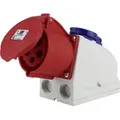 Produktbild: Pce - Cee-kombi-wandsteckdose 1xschutzkontakt 1xcee 32a Rot Stecker & Kupplungen