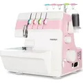 Produktbild: MEDION Overlock Nähmaschine SO90 (elektrisch, 90 Watt, LED Licht, mit einem Arbeitsgang schneiden, umfangreiches Zubehör, MD19169) rosa - Rosa