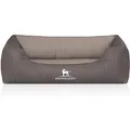 Produktbild: Knuffelwuff Hundebett Outlander Orthopädisch Kunstleder M-L 85 x 63cm Dunkelgrau/Grau