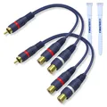 Produktbild: Cinch Splitter Kabel RCA Y Adapter für Subwoofer Lautsprecher Heimkino Cinch ...